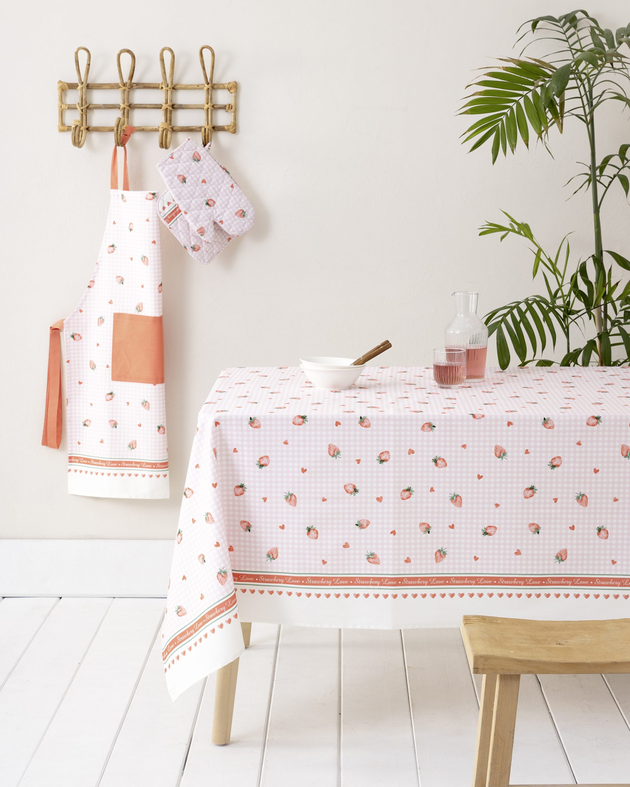 Nima Home Σετ Κουζίνας 2 Τμχ. Γάντι + Πιάστρα Strawberry Love - Image 2