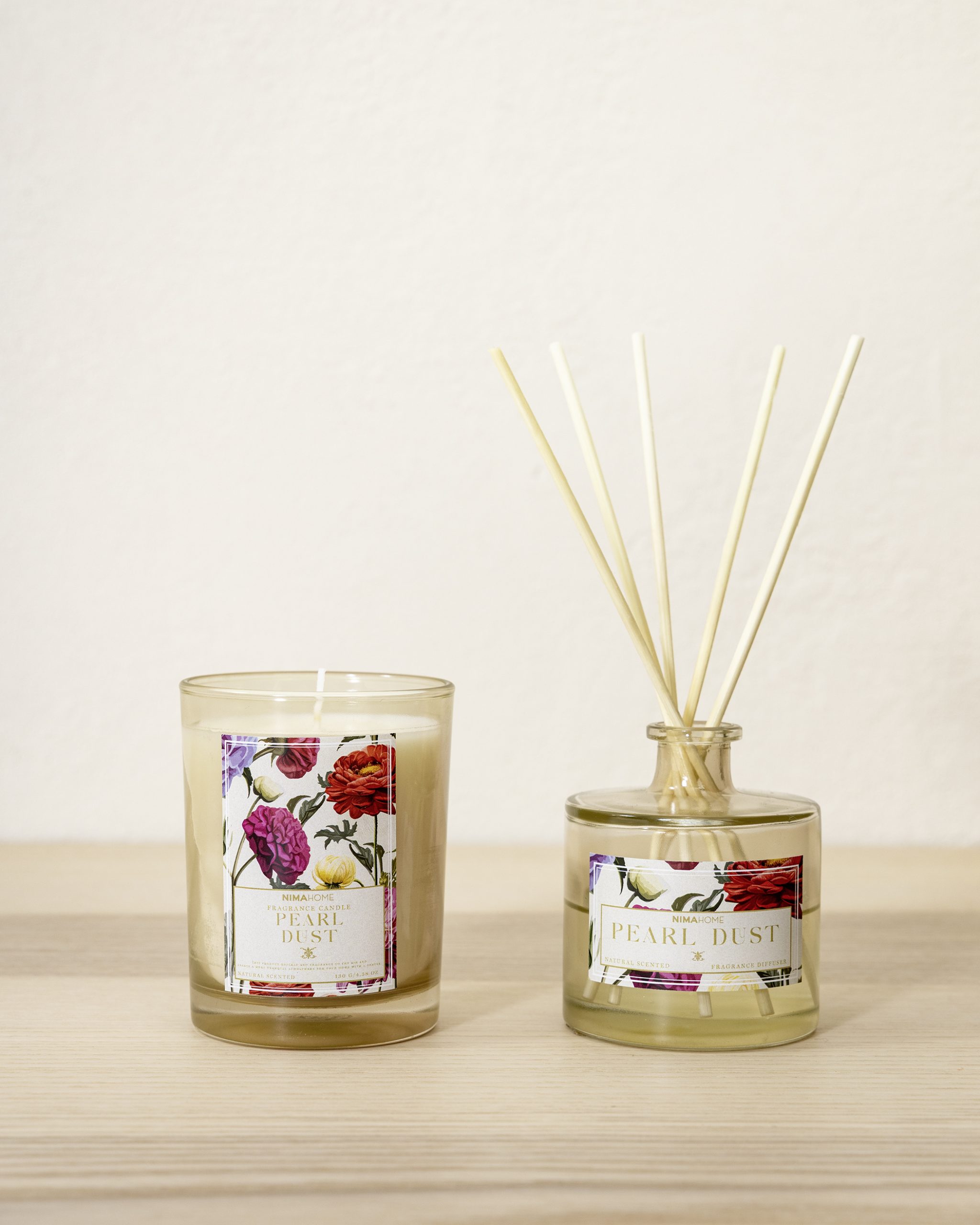 Nima Home Σετ Αρωματικό Χώρου με Στικ 100ml & Αρωματικό Κερί 130gr - Pearl Dust
