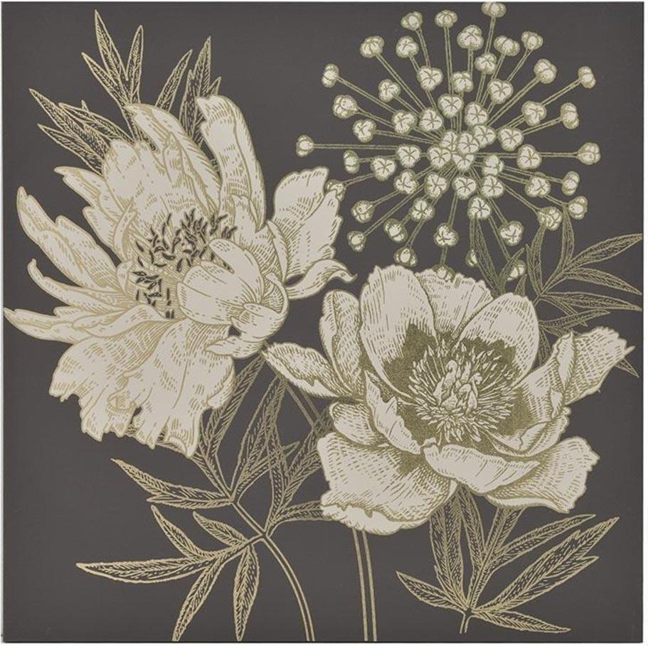 Inart Πίνακας Καμβάς Λουλούδια 80x80 3-90-859-0164