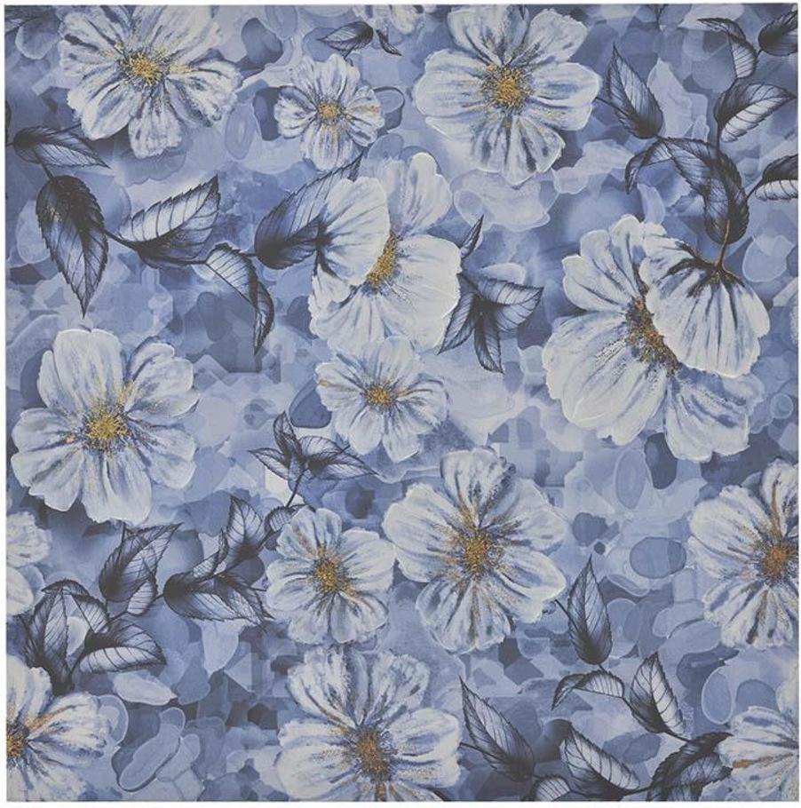 Inart Πίνακας Καμβάς Λουλούδια 80x80 3-90-859-0165