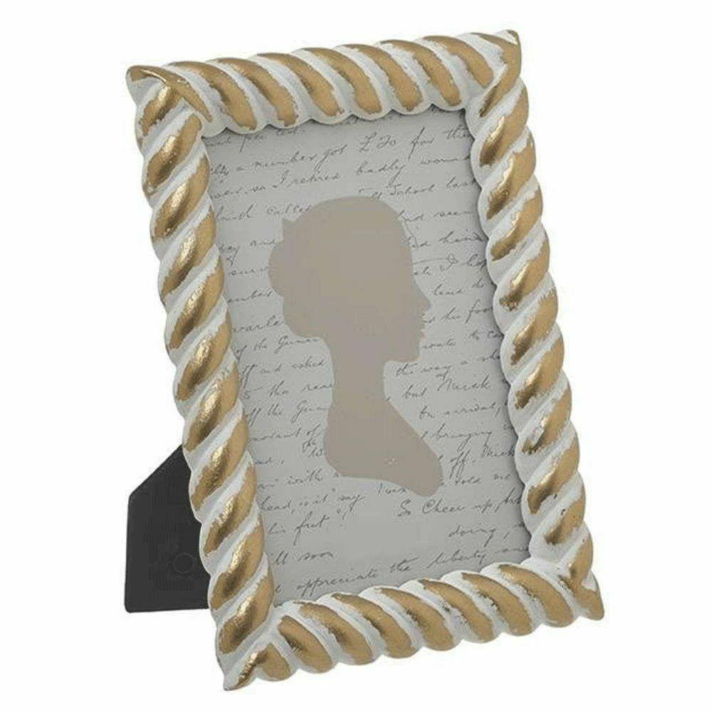 Inart Κορνίζα Πλαστική 10x15 Χρυσή-Λευκή