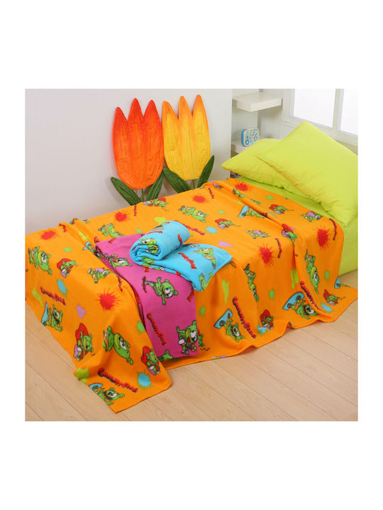 Viopros Κουβέρτα Fleece Κούνιας 115x155 Gummy Bear Πορτοκαλί