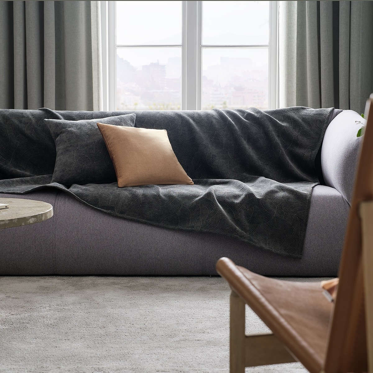 Gofis Home Σετ Ριχτάρια 2 Τμχ. 180x250 180x310 Nimbus 447-3/14 Graphite Black