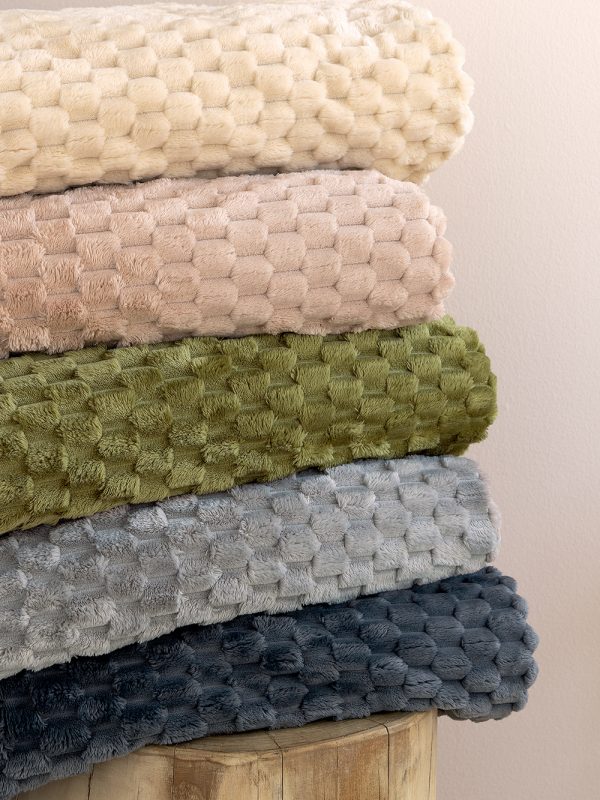 Palamaiki Κουβέρτα Fleese Υπέρδιπλη 220x240 Aster Cream - Image 4