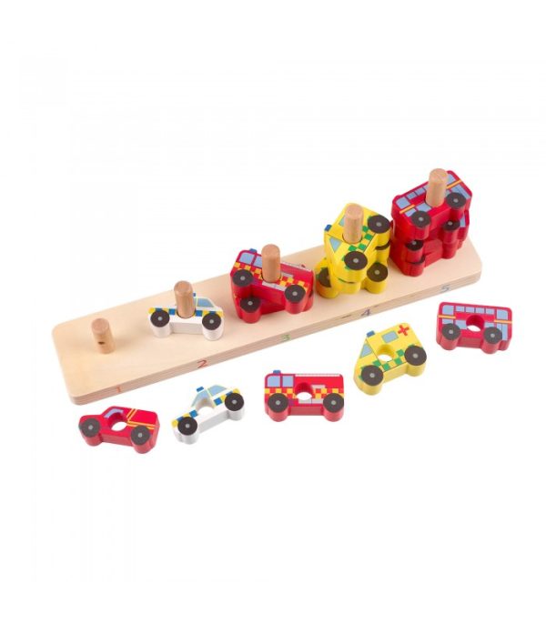 Orange Tree Toys Παιχνίδι Στοίβαξης και Μετρήματος Police 10x30x5.5 - Image 4