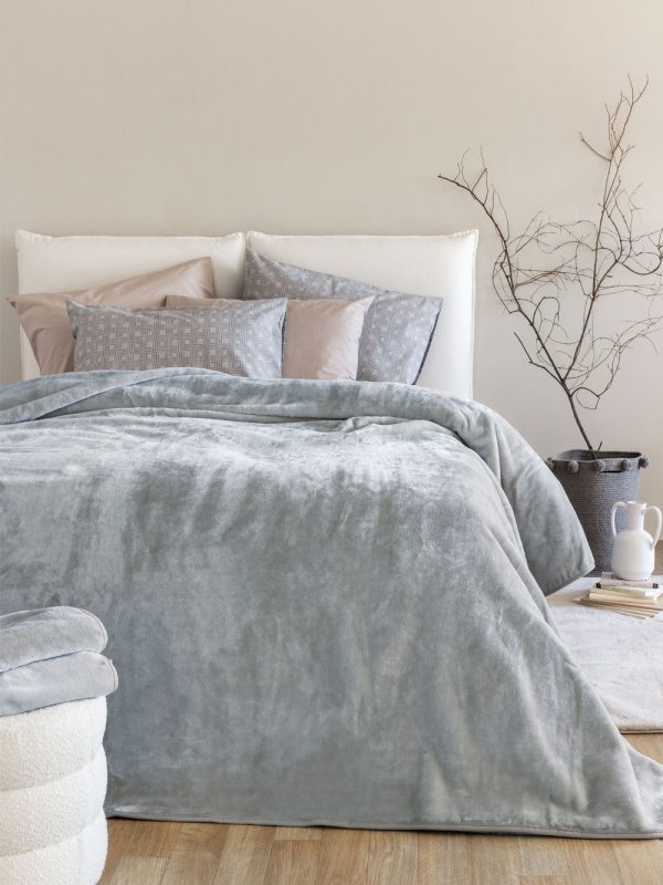 Palamaiki Κουβέρτα Βελουτέ Μονή 160x220 Dream Velour/3 Ash - Image 4