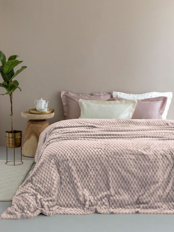 Palamaiki Κουβέρτα Fleese Μονή 160x220 Aster Beige - Image 5