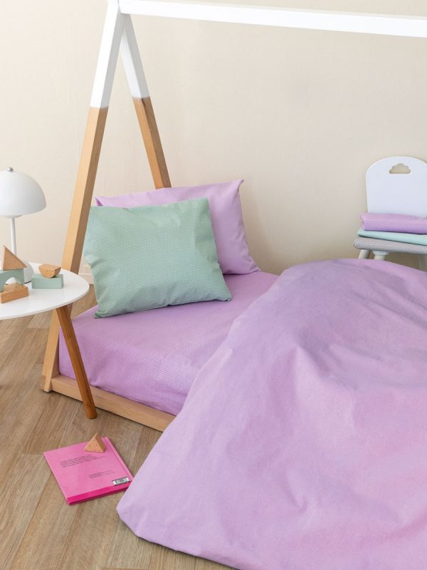 Palamaiki Σεντόνι Κούνιας Με Λάστιχο 70x140+20 Etoile/2 Lilac - Image 5
