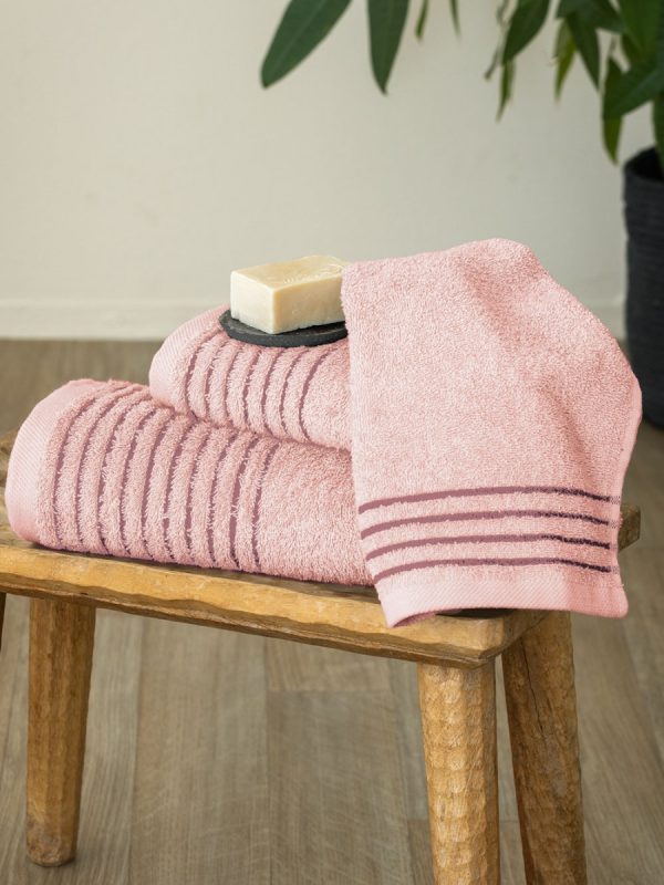 Palamaiki Σετ Πετσέτες 3 Τμχ. 30x50, 50x90, 70x140 Ser Rose - Image 4