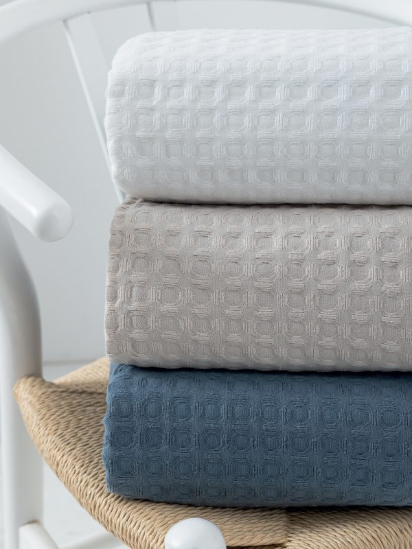 Palamaiki Κουβέρτα Βαμβακερή King Size 250x240 Marcie White - Image 5