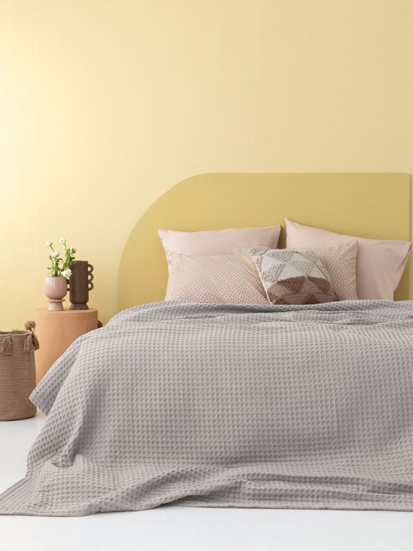 Palamaiki Κουβέρτα Βαμβακερή Μονή 170x240 Marcie Fog - Image 5