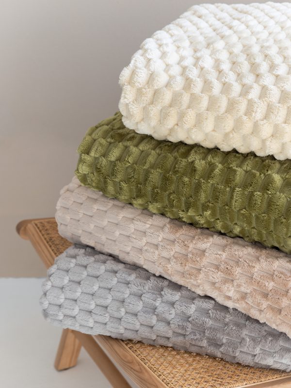 Palamaiki Κουβέρτα Fleese Υπέρδιπλη 220x240 Aster Beige - Image 7