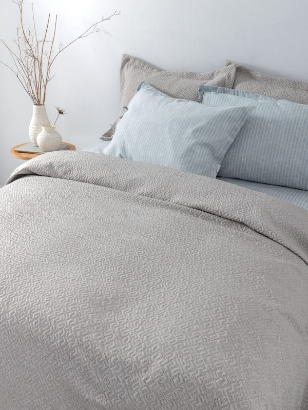 Palamaiki Κουβέρτα Βαμβακερή Μονή 170x260 Zoe Beige - Image 5