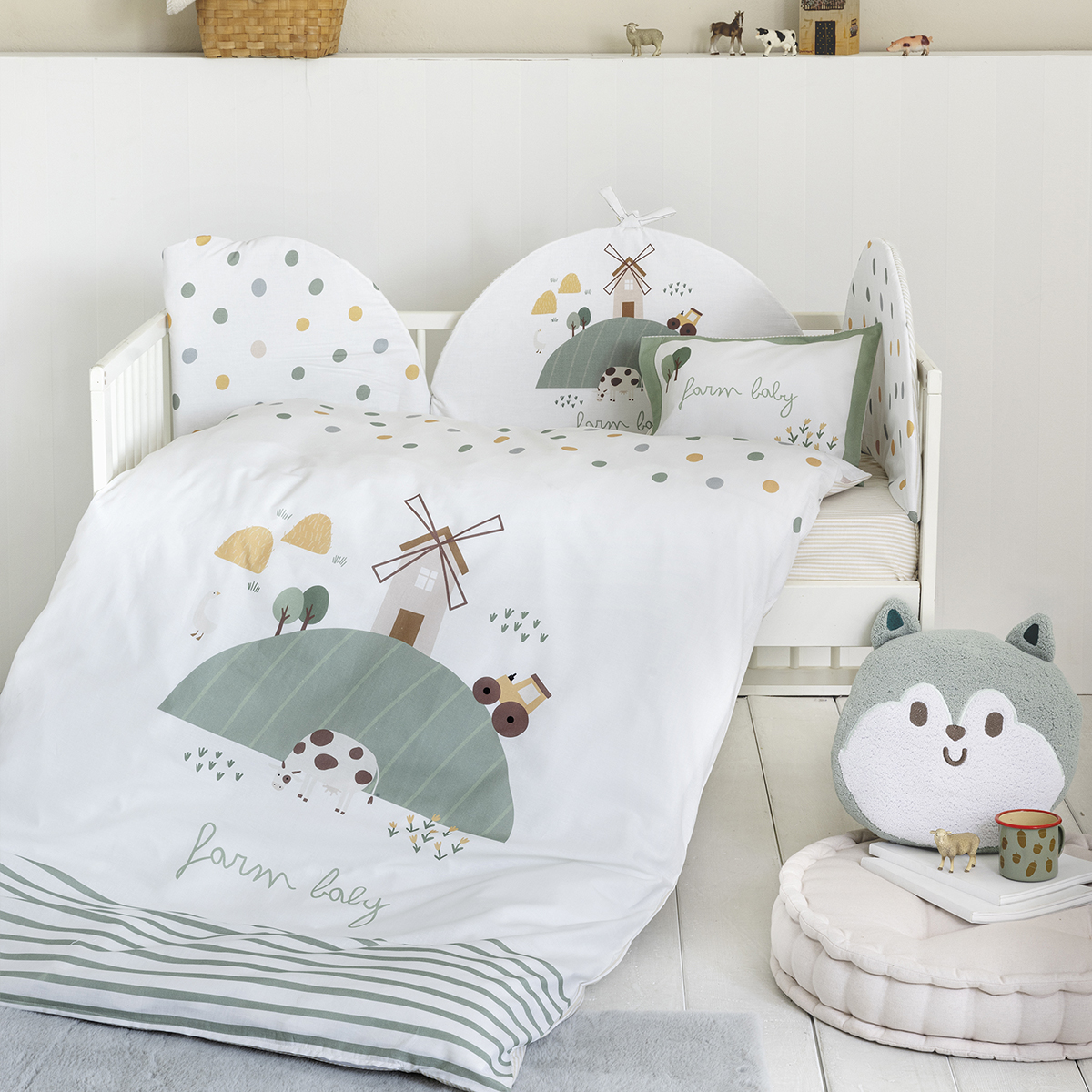 Nima Baby Σετ Παπλωματοθήκη Κούνιας 110x145 Farm Baby