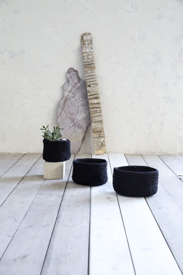 Nima Home Καλάθι Πλεκτό Τακτοποίησης 28x15 Panier Black - Image 4