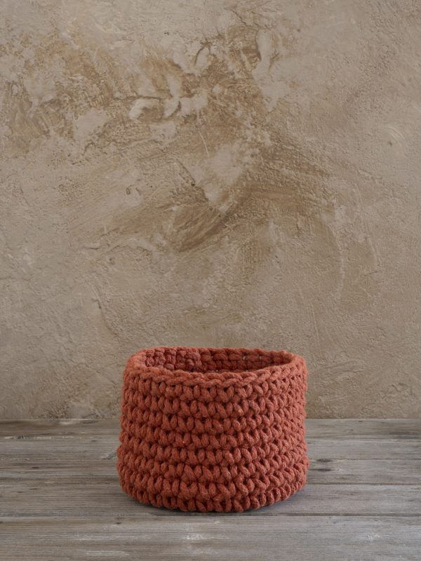 Nima Home Καλάθι Πλεκτό Τακτοποίησης 19x16 Panier Deep Orange - Image 5
