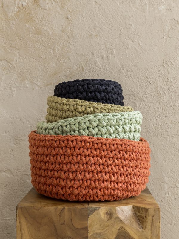 Nima Home Καλάθι Πλεκτό Τακτοποίησης 28x15 Panier Deep Orange - Image 4