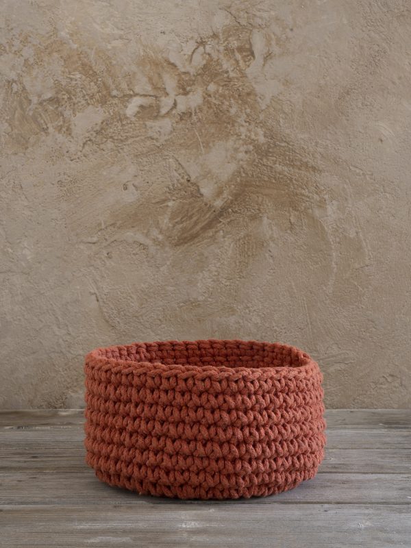 Nima Home Καλάθι Πλεκτό Τακτοποίησης 28x15 Panier Deep Orange - Image 5