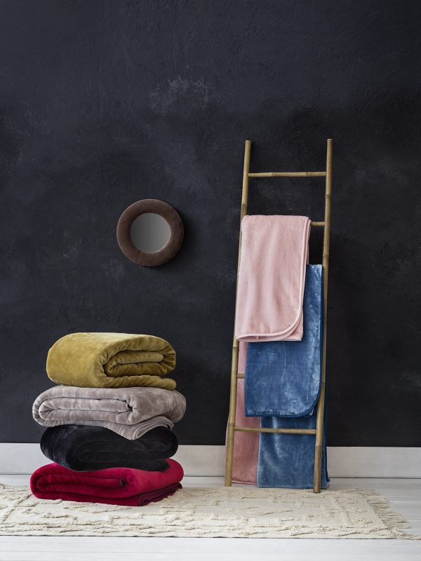 Nima Home Κουβέρτα Βελουτέ Μονή 160x220 Coperta Black - Image 5