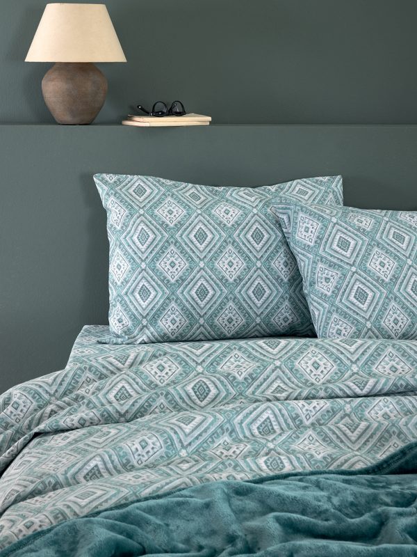 Palamaiki Σετ Σεντόνια Φανελένια Υπέρδιπλα Με Λάστιχο 170x200+32 Fb0239 - Image 5