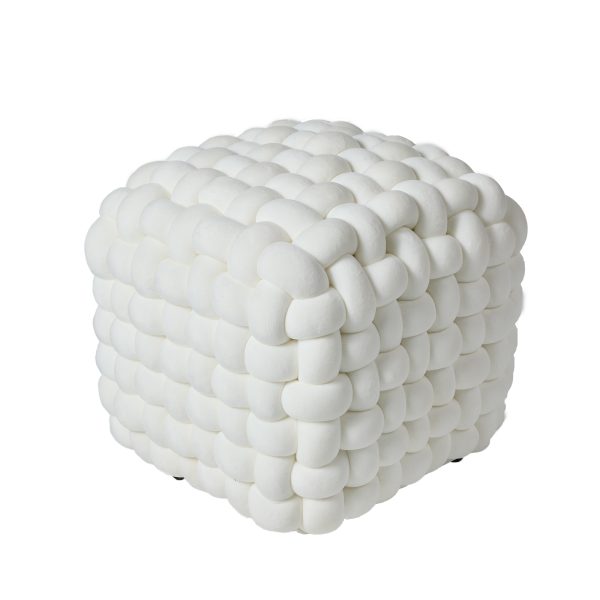 Das Home Διακοσμητικό Πουφ 43x43x40 2275 White - Image 10