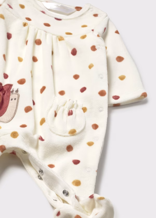 Mayoral Σετ 2 Τμχ. Βρεφικό Φορμάκι Μακρυμάνικο Βελουτέ 2706A Σαλιγκάρι - Image 4