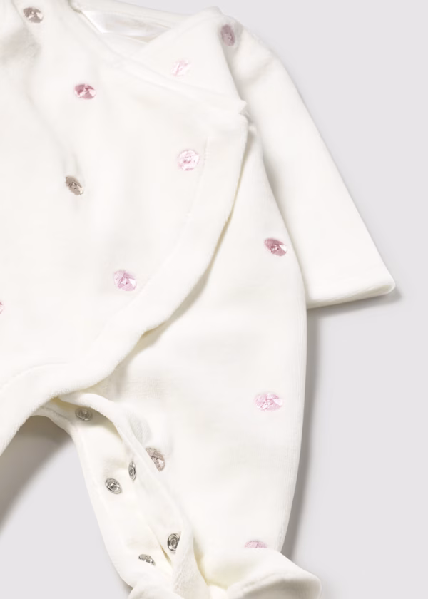 Mayoral Σετ 2 Τμχ. Βρεφικό Φορμάκι Μακρυμάνικο Βελουτέ 2706 Ροζ - Image 4