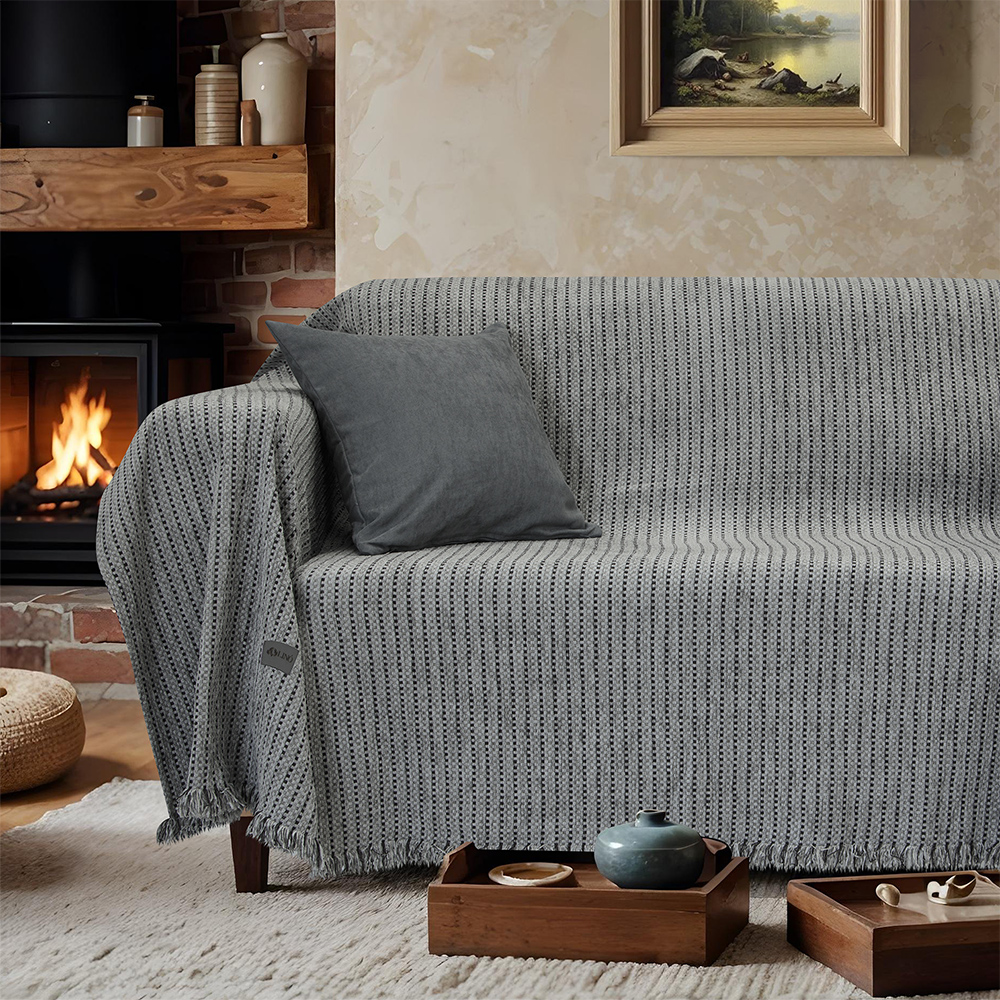 Lino Home Ριχτάρι Διθέσιου Καναπέ 180x250 Velora Grey