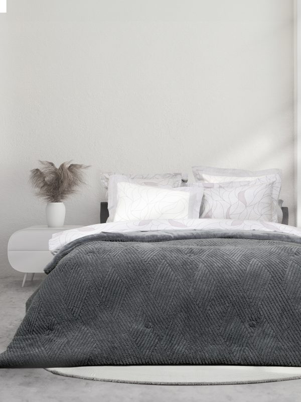 Nima Home Κουβερτοπάπλωμα King Size 240x260 Velva Dark Gray - Image 5