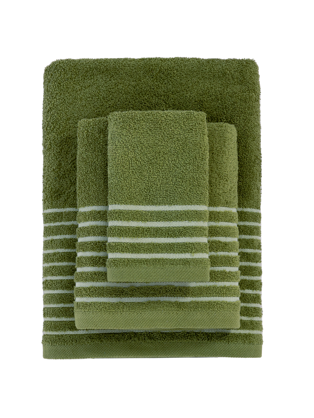 Palamaiki Σετ Πετσέτες 3 Τμχ. 30x50, 50x90, 70x140 Ser Olive