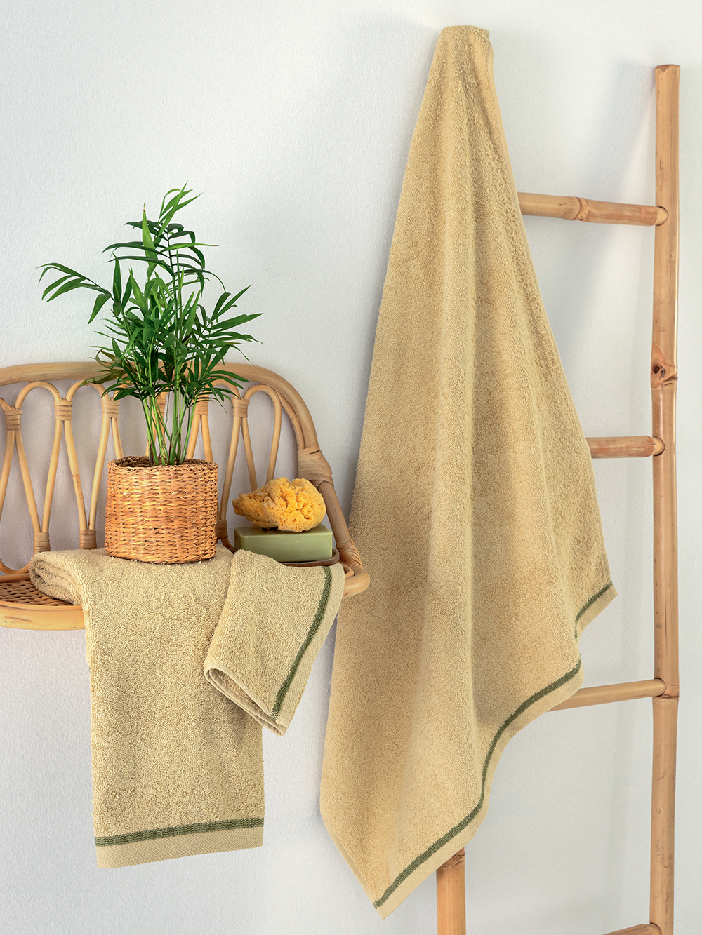 Palamaiki Σετ Πετσέτες 3 Τμχ. 30x50, 50x90, 70x140 Ros Beige