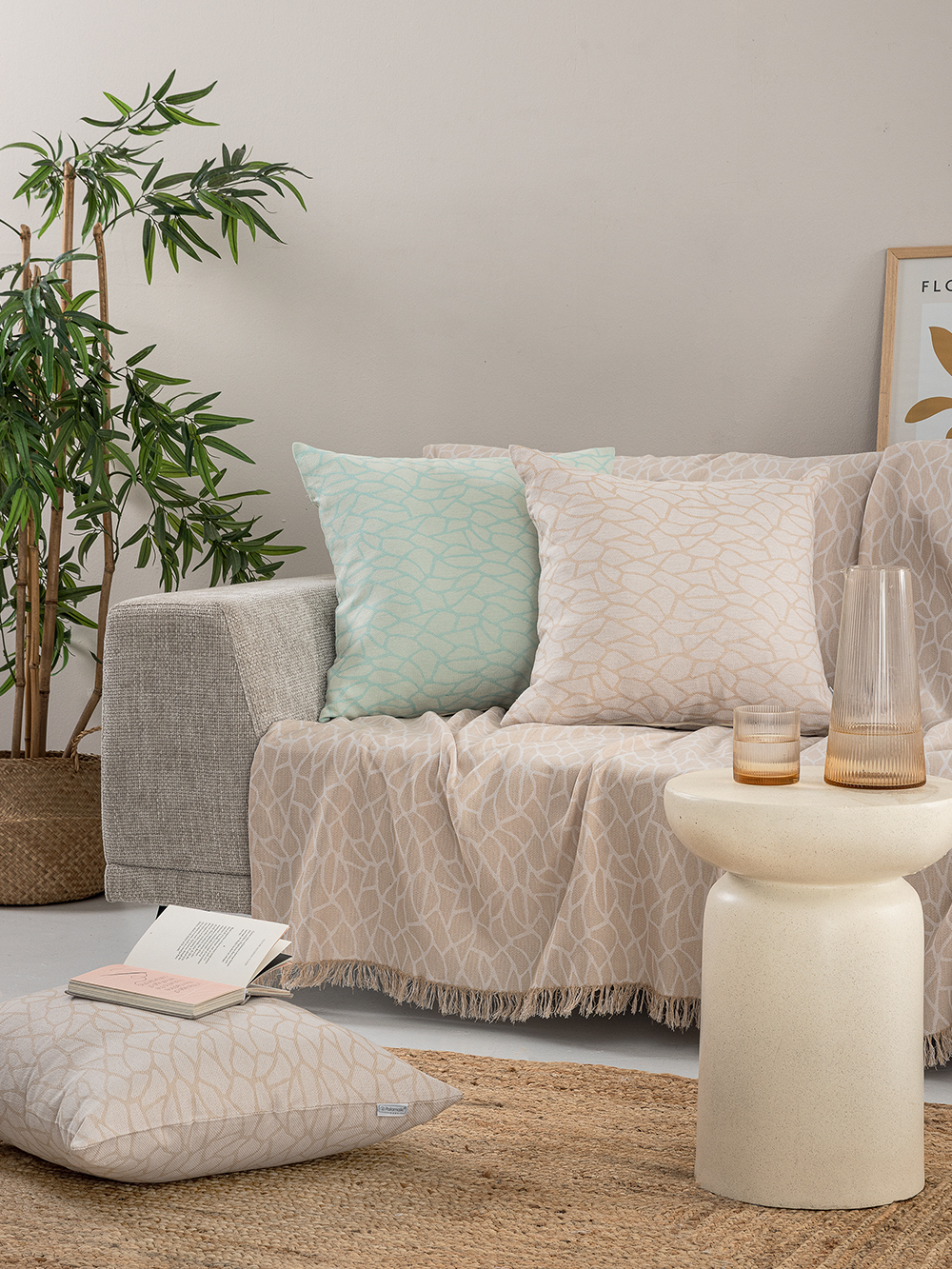 Palamaiki Ριχτάρι Διθέσιου Καναπέ 180x250 Mena Aqua - Image 3