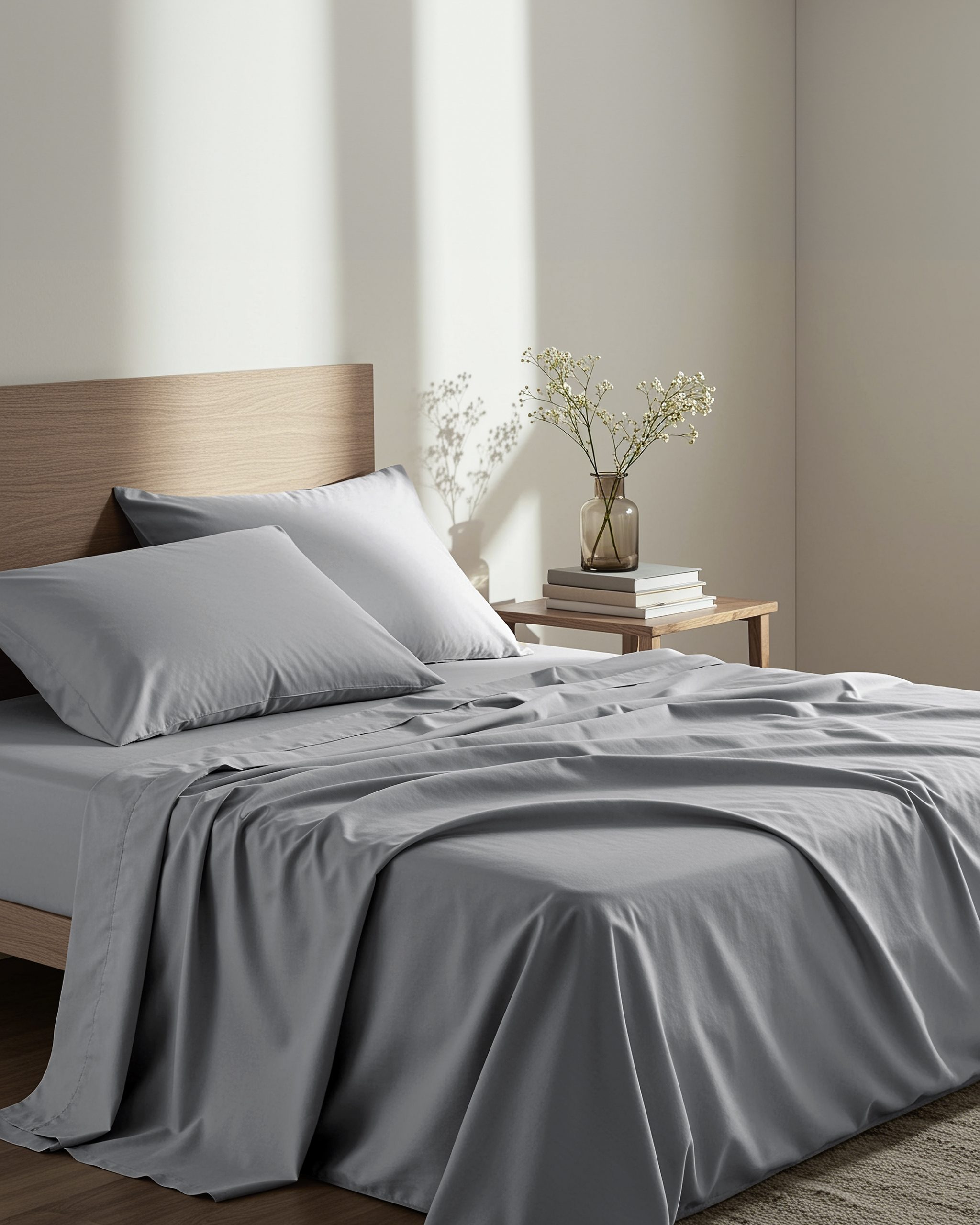 Nima Home Σεντόνι Μονό 160x260 Unicolors Medium Gray - Image 2