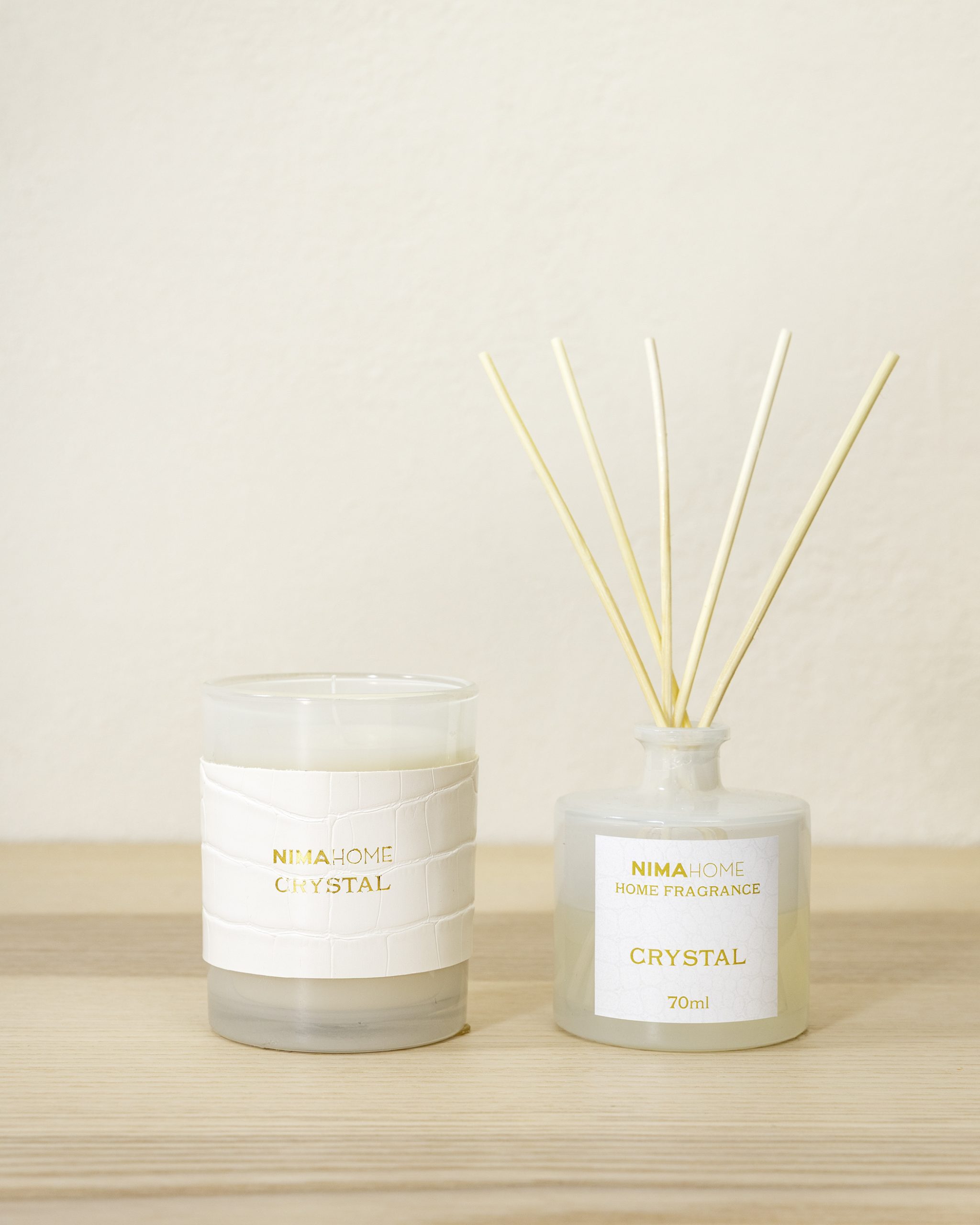 Nima Home Σετ Αρωματικό Χώρου με Στικ 100ml & Αρωματικό Κερί 130gr - Crystal - Image 2