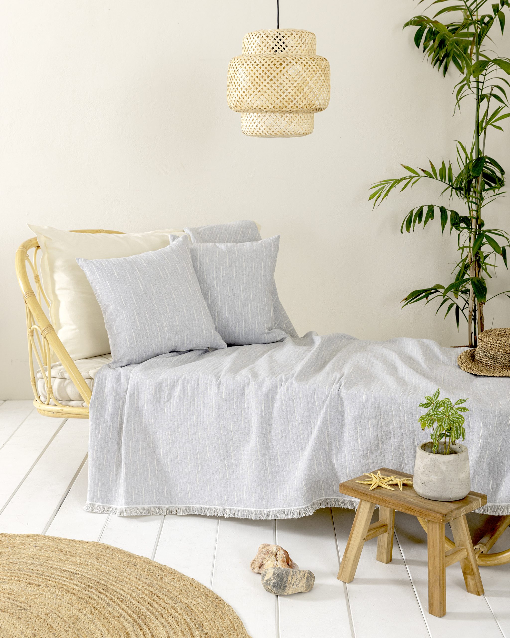 Nima Home Ριχτάρι Διθέσιου 180x240 Stone