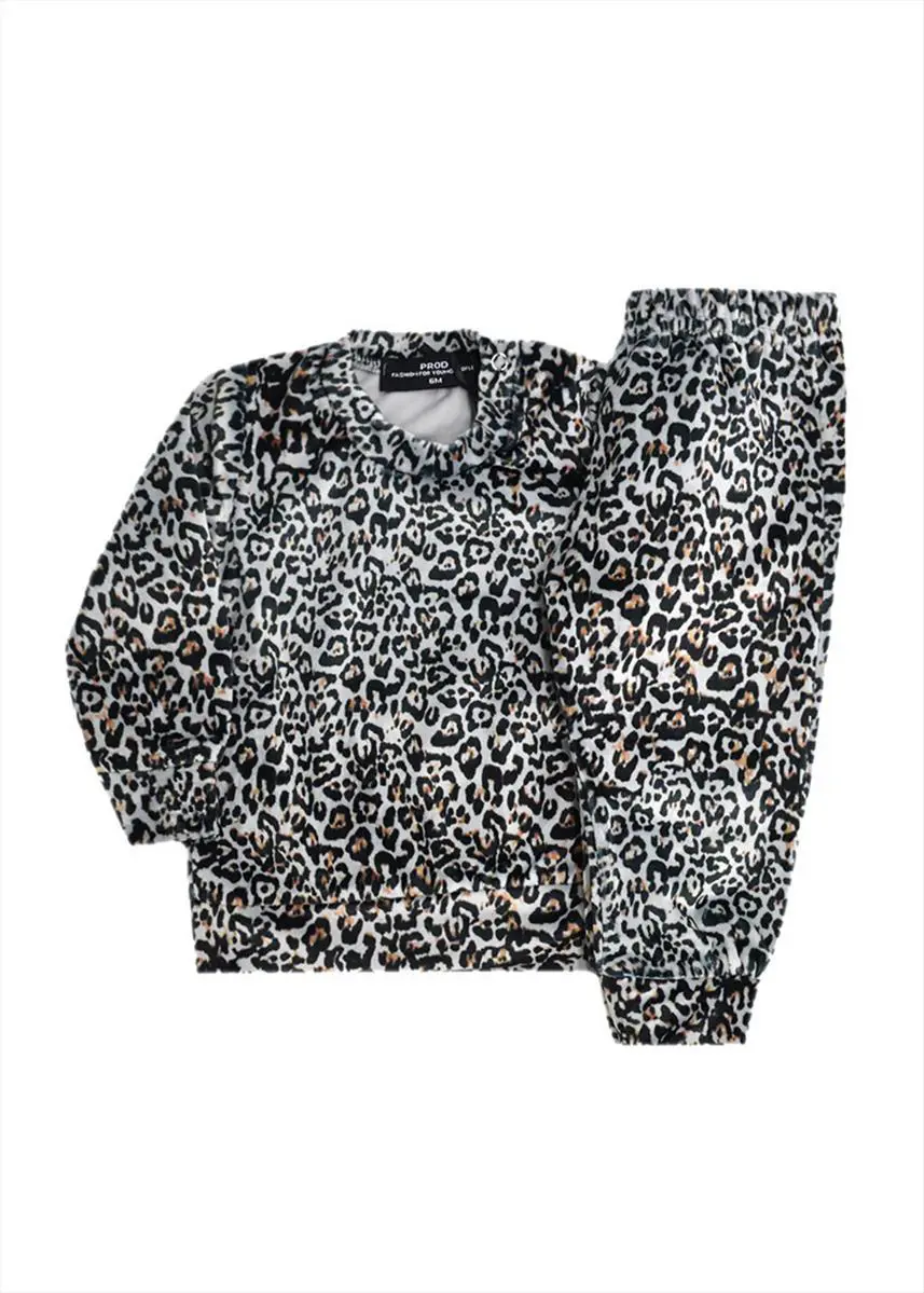Prod Σετ Velour Φόρμα Animal Black 6730223 - Image 2