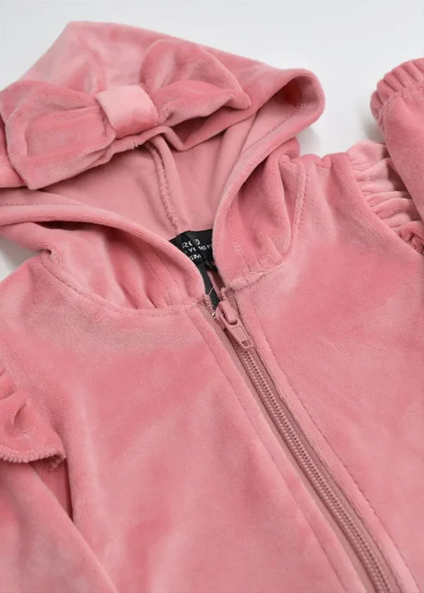 Prod Σετ Velour Φόρμα Με Φερμουάρ Pink 6730229 - Image 4