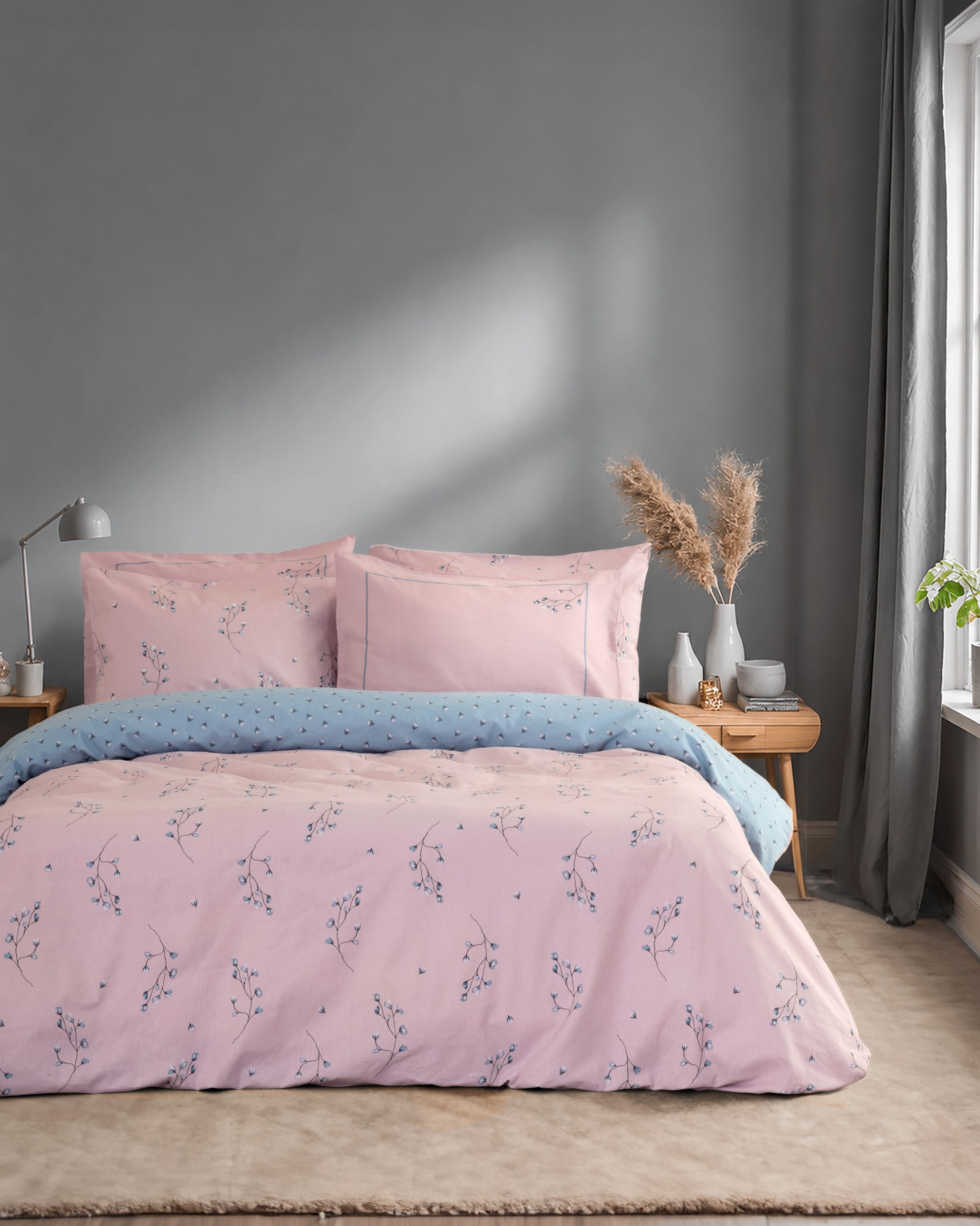 Nima Home Σετ Σεντόνια Φανελένια Υπέρδιπλα Με Λάστιχο 165x200+32 Elisa