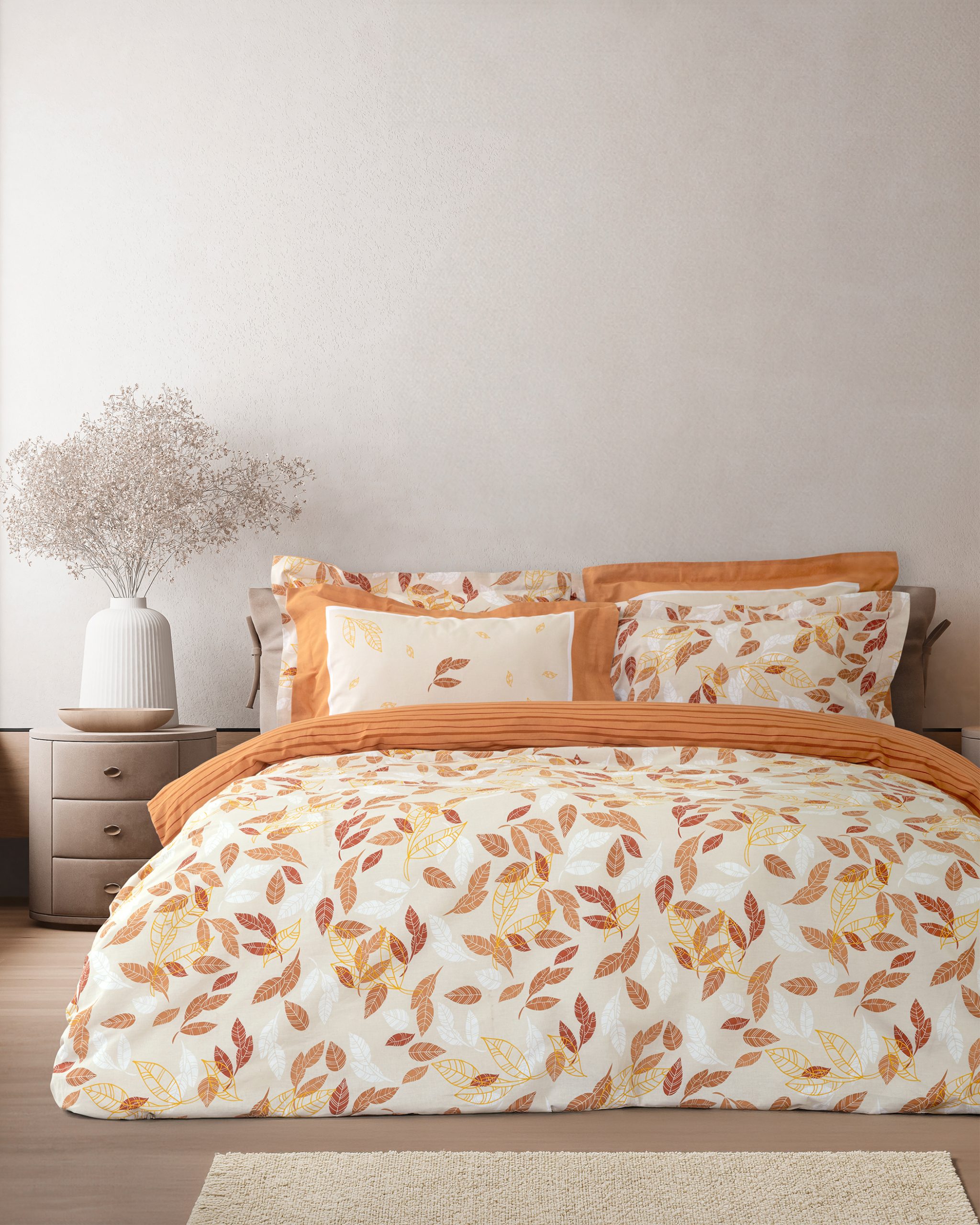 Nima Home Σετ Σεντόνια Υπέρδιπλα Με Λάστιχο 160x200+32 Sepia