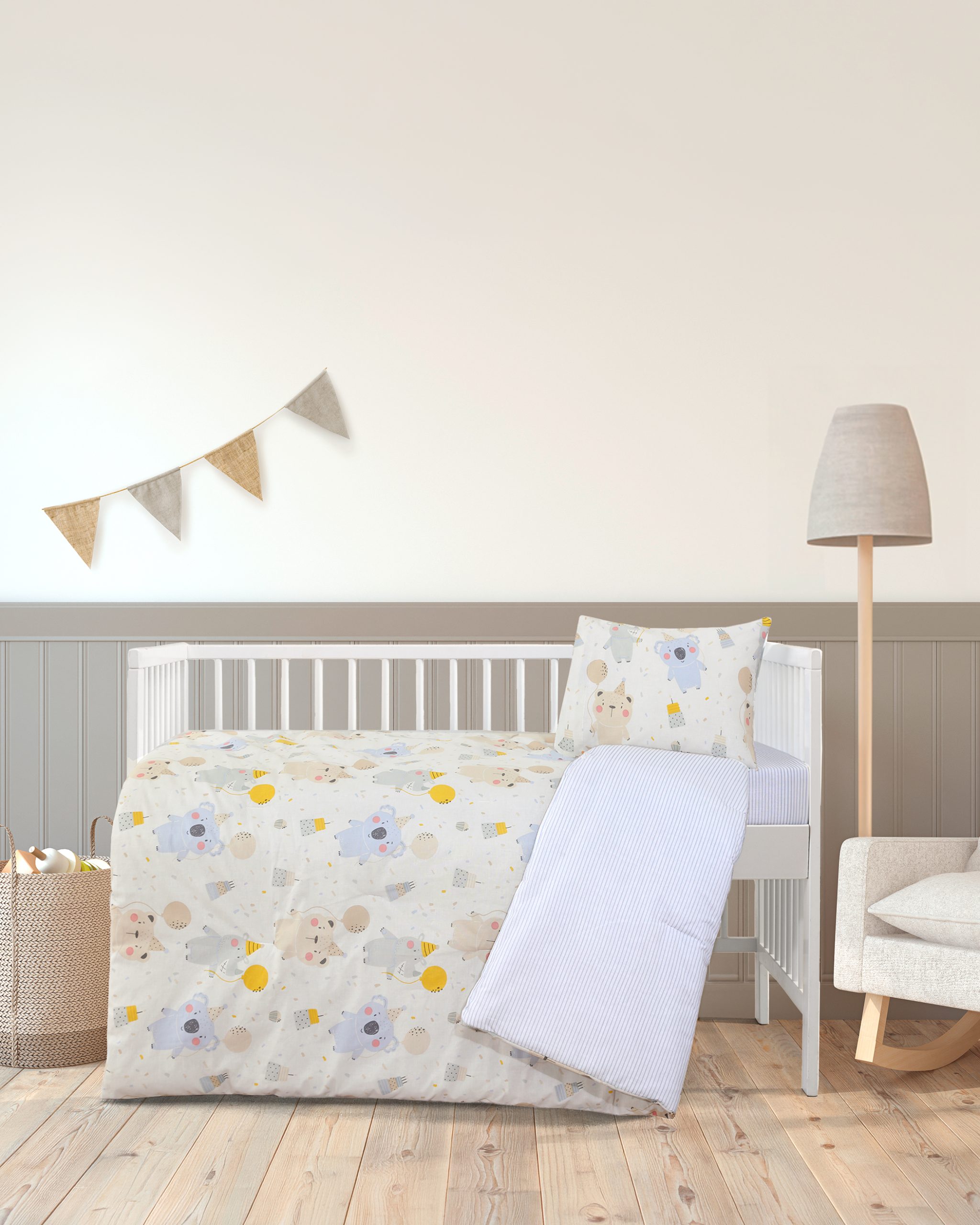 Kocoon Baby Σετ Παπλωματοθήκη Κούνιας 110x145 Party Time