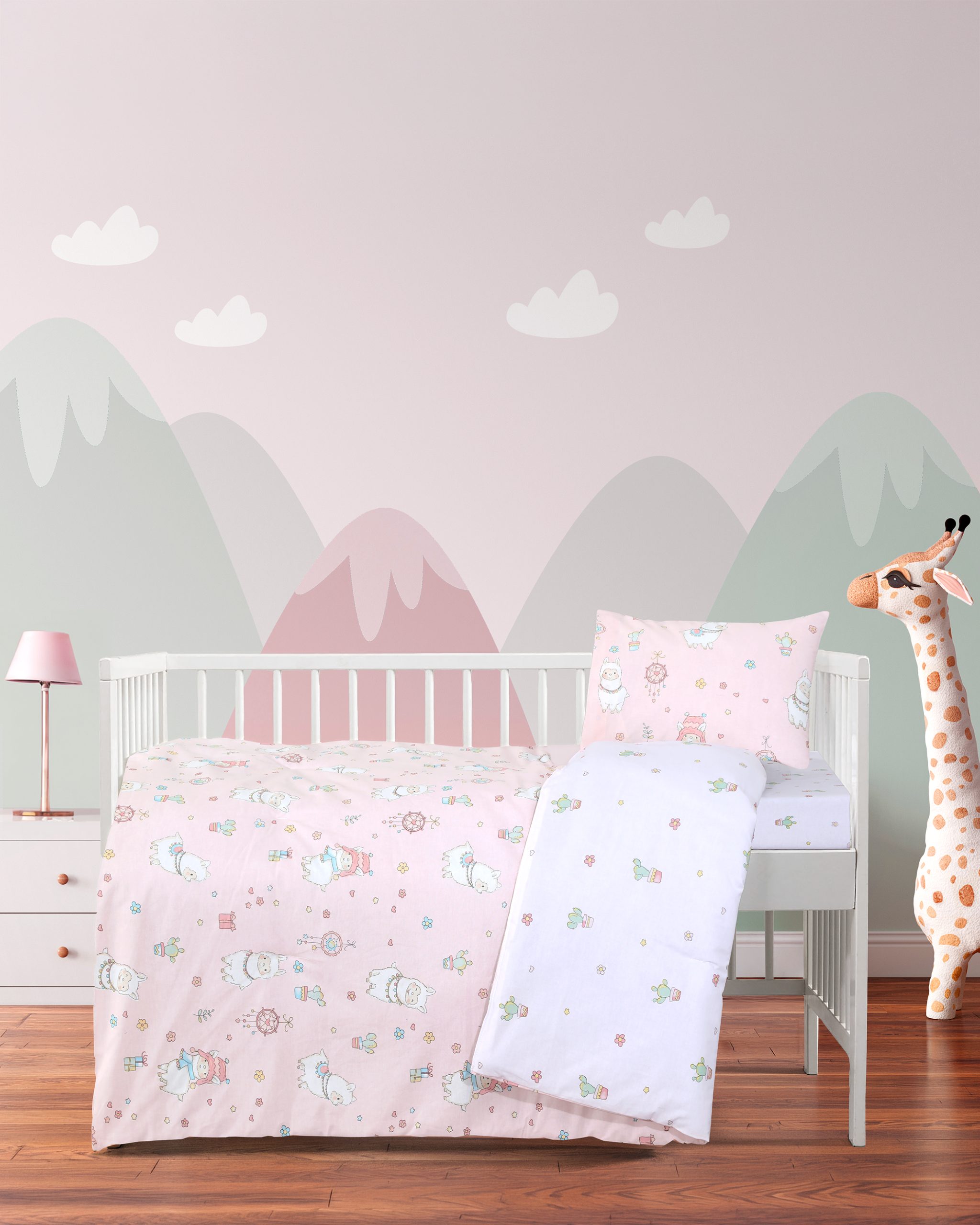 Kocoon Baby Σετ Παπλωματοθήκη Κούνιας 110x145 Pink Paca
