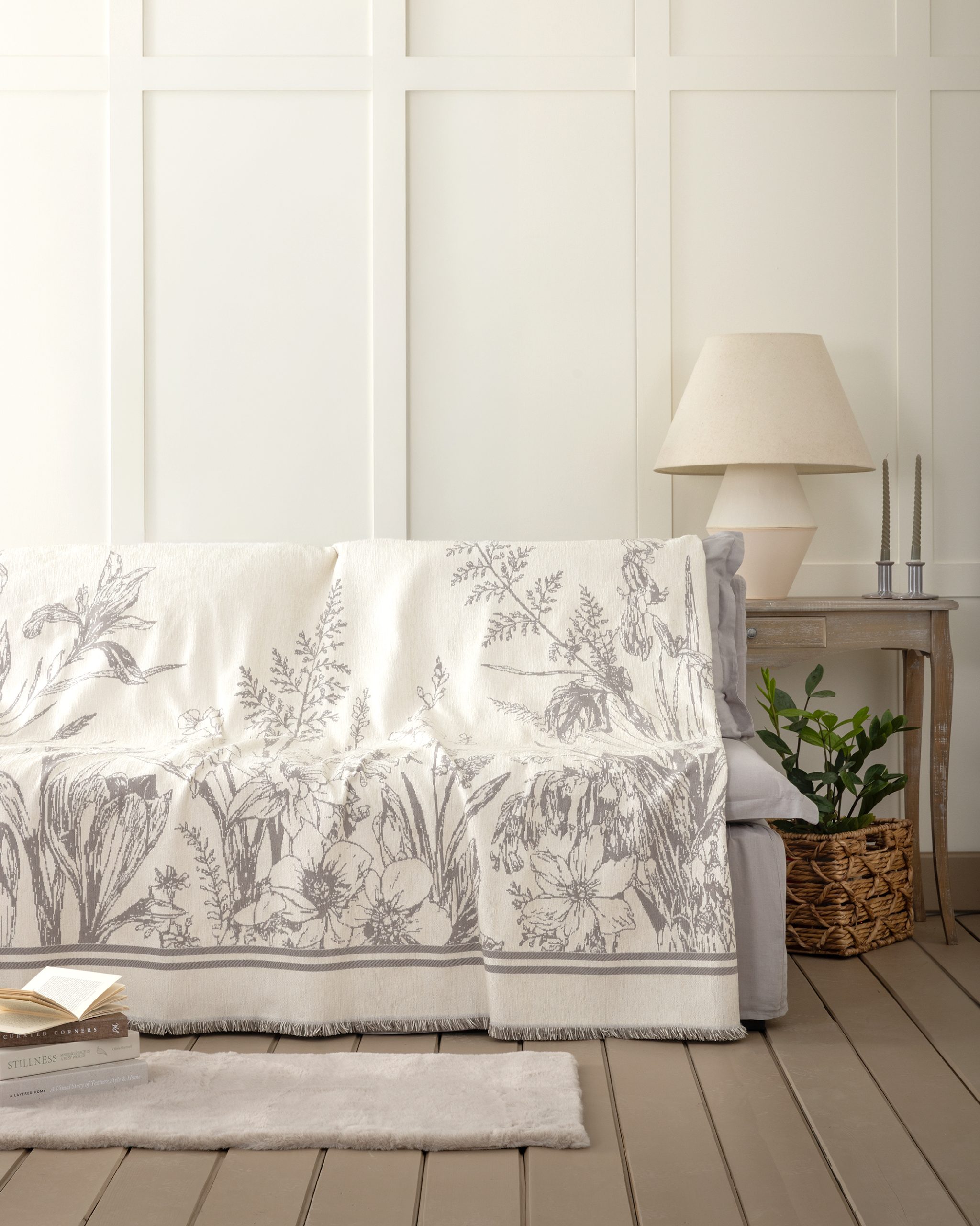 Nima Home Ριχτάρι Τετραθέσιου Καναπέ 180x350 Muse Ivory
