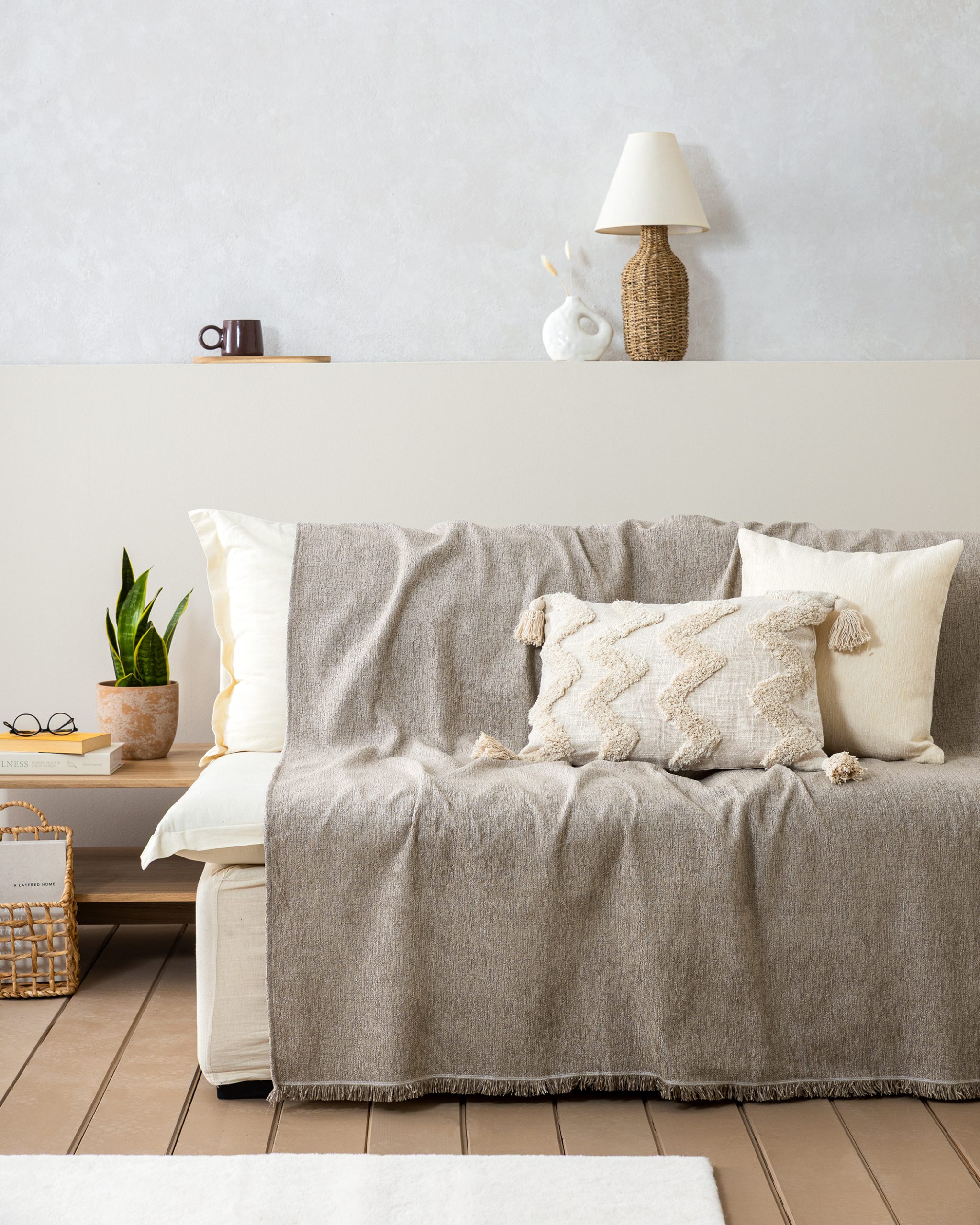 Nima Home Ριχτάρι Τετραθέσιου Καναπέ 180x350 Lorian Gray