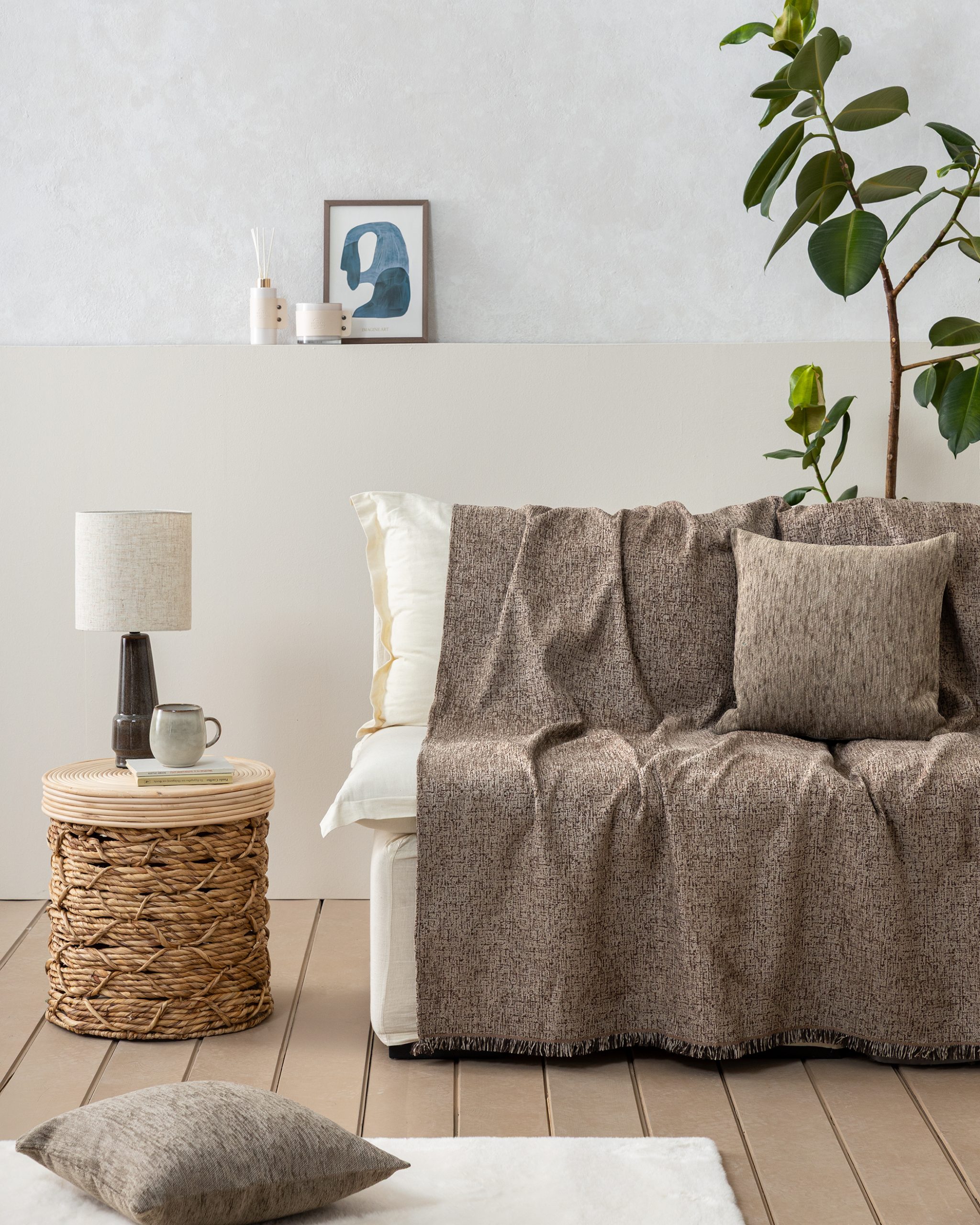 Nima Home Ριχτάρι Διθέσιου Καναπέ 180x240 Lorian Taupe