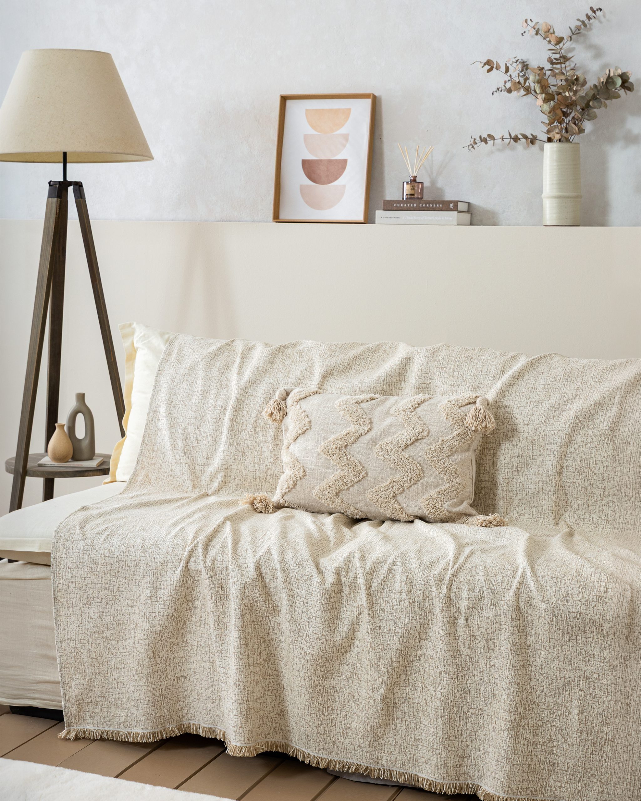 Nima Home Ριχτάρι Πολυθρόνας 180x180 Lorian Light Beige