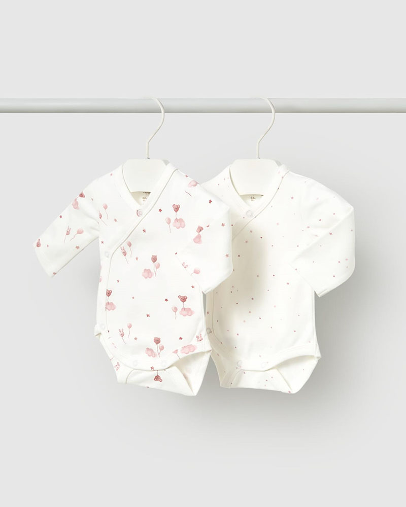 Mayoral Σετ Φανελάκι Κορμάκι Βρεφικό 2 Τμχ. 2747 58 Rosa Baby